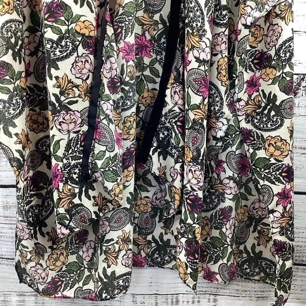 SPRING FLORAL ONE SIZE TOP KIMONO CARDIGAN SPRING SUMMER BOHO GUC - Picture 7 of 11